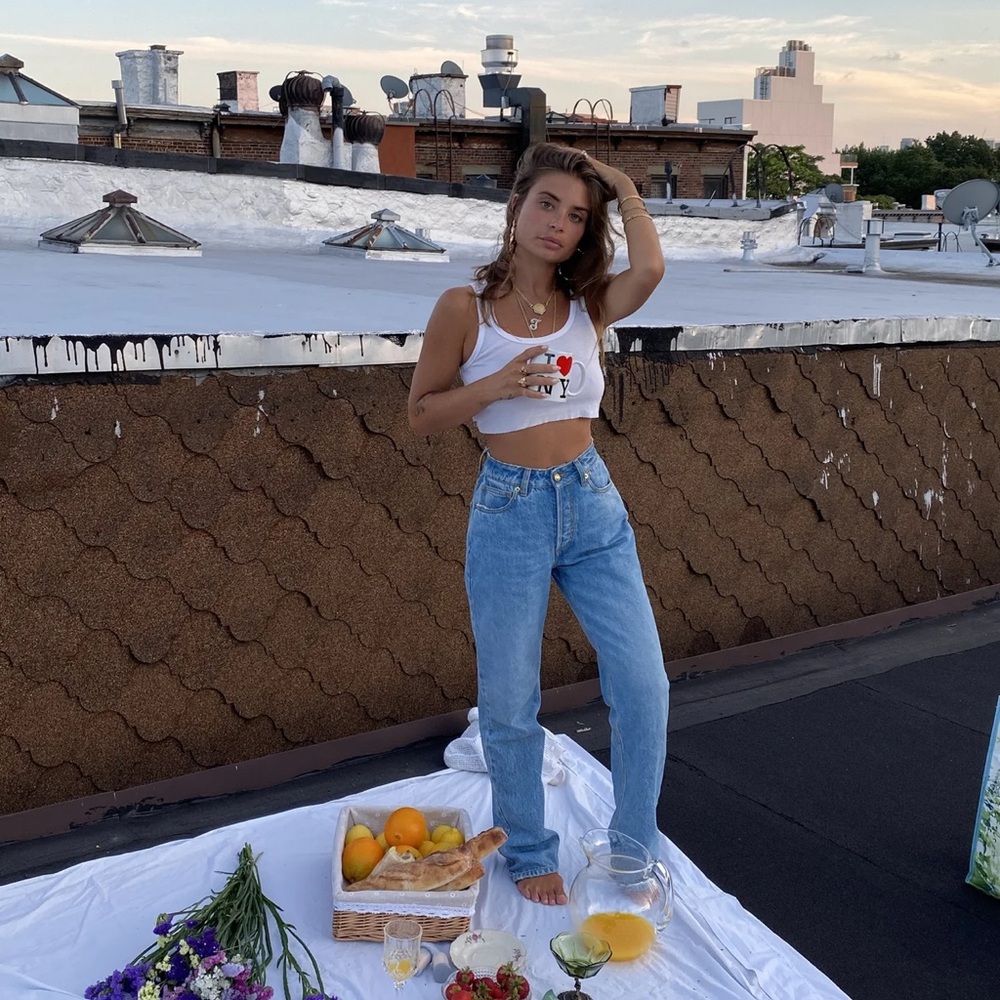 HEAVY MANNERS Baby Girl Denim ORIGINAL